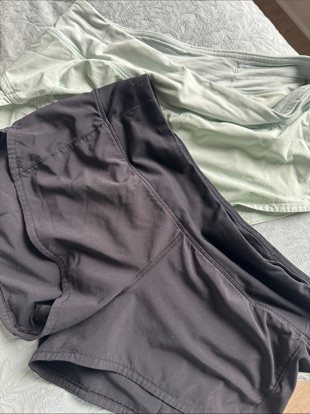 lululemon athletica Black and Light Mint Athletic Shorts - Picture 3 of 3